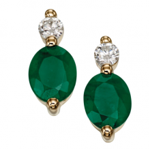 PRECIOUS NATURAL EMERALD EARRINGS WITH DIAMOND